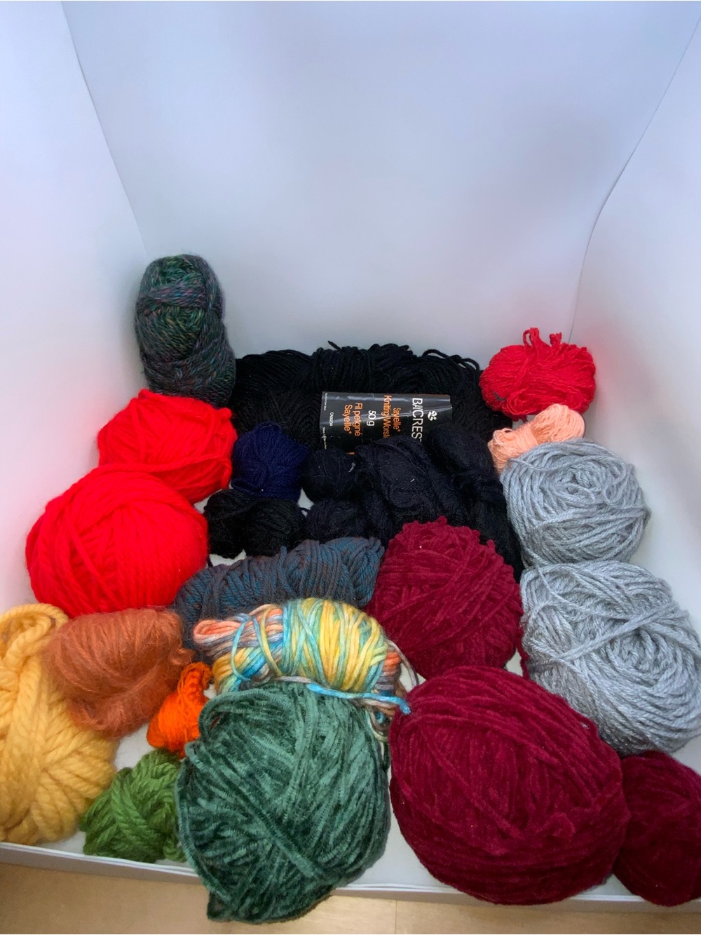 assorted yarn lot mix